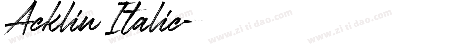 Acklin Italic字体转换